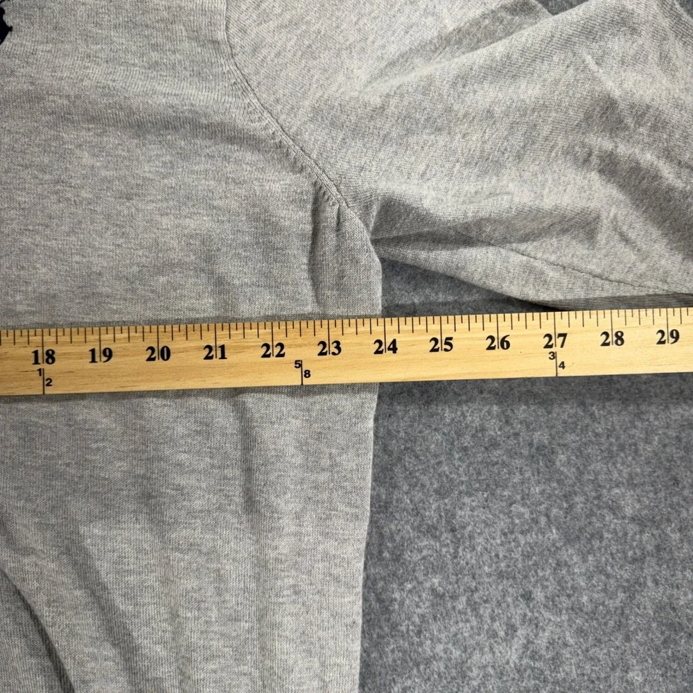 Polo Ralph Lauren Mens XL Gray V-Neck Long Sleeve Pony Logo Knit Sweater
